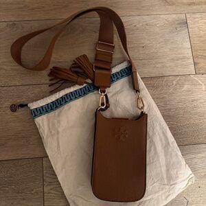 Tory Burch Brown Leather Crossbody